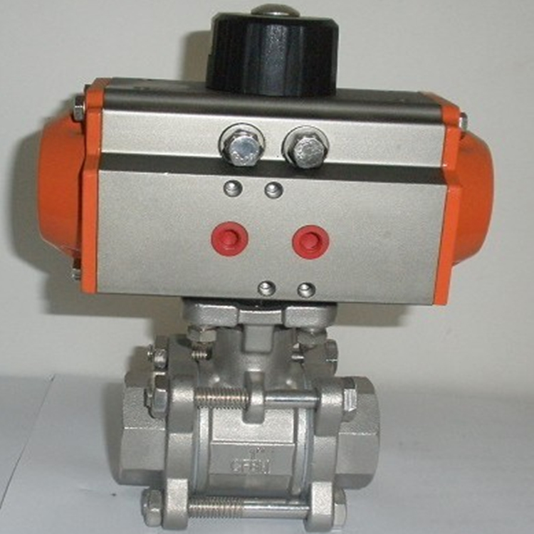 氣動絲扣三片式球閥