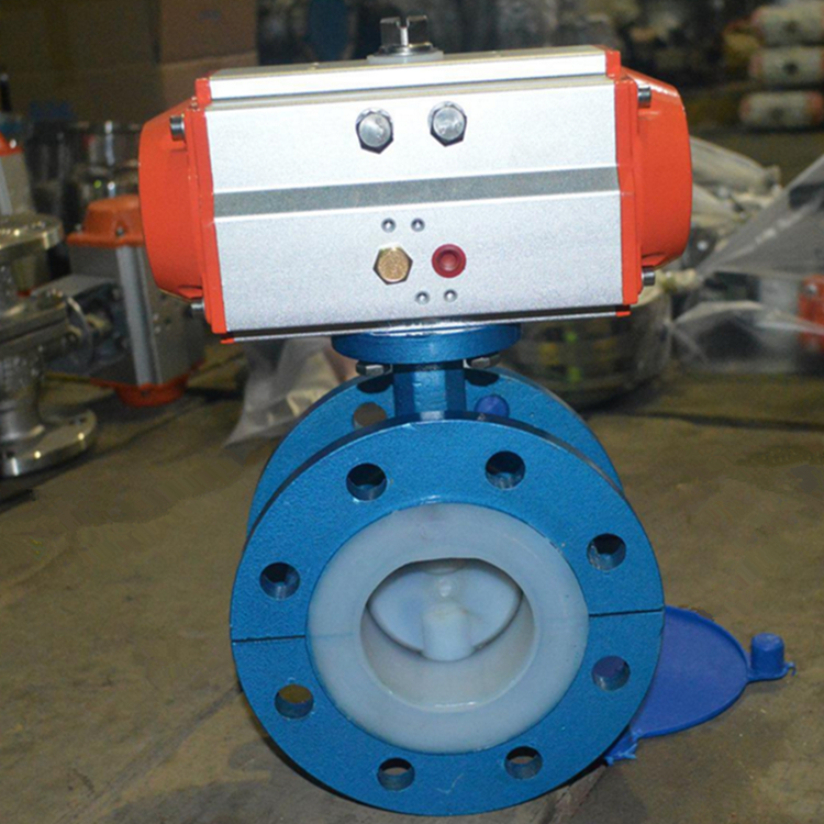 氣動（dòng）法蘭襯氟蝶閥